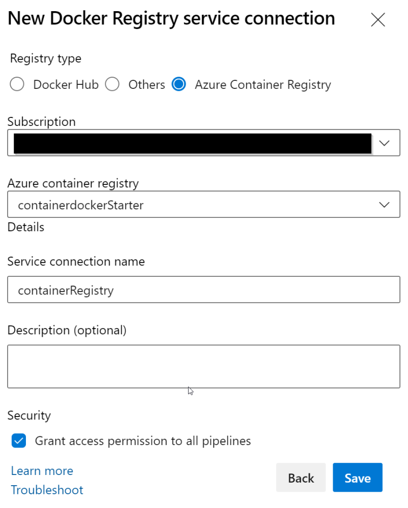 Configuración del servicio de conexión